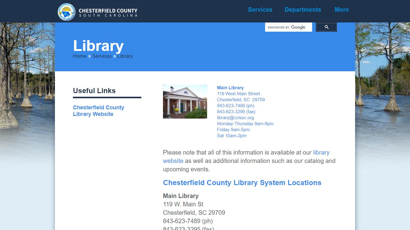 Library - Chesterfield County, South Carolina